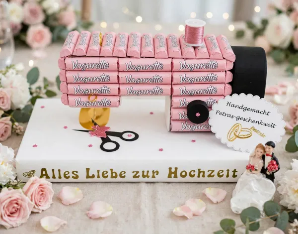 Pralinen Nähmaschine zur Hochzeit